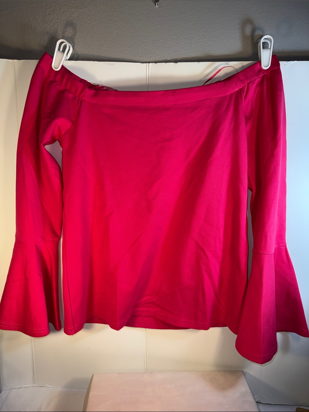Sugarlips Hot Pink Off-Shoulder Top